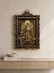 Резная икона «Ангел Хранитель» — форматы 19×29 и 29×44 см